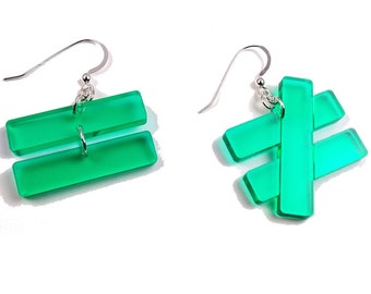 Equal and Not Equal Sign Earrings