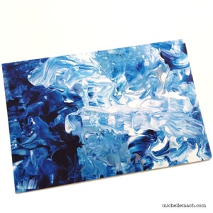 Jeu de cartes postales Blue Stormy Seas avec art abstrait