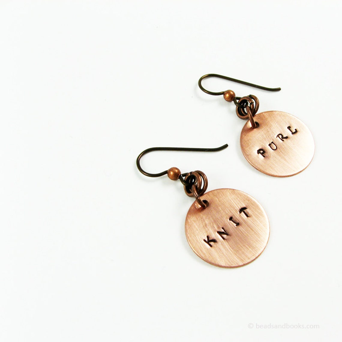 Knit & Purl Earrings Jewelry for Knitters Whimsical Geekery Etsy