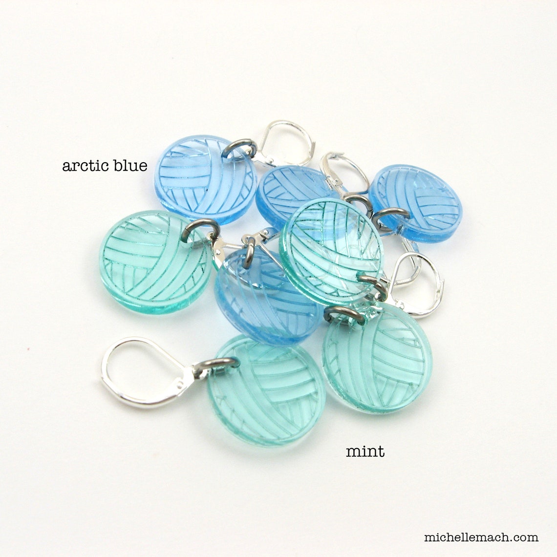 Yarn Ball Stitch Markers set of 4 Gift for Knitter or Etsy