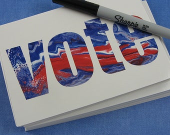 Vote Postcards in Red, White, and Blue for U.S. Election - Set of Postcards