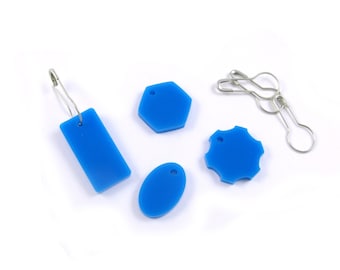 DIY Locking Stitch Markers Set of 4 in Assorted Shapes and Colors