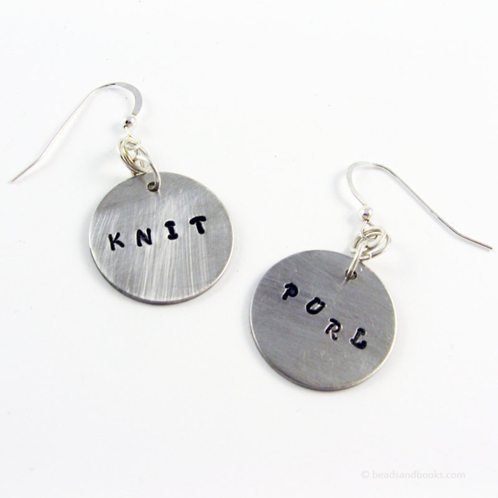 Knit & Purl Earrings Jewelry for Knitters Whimsical Geekery Etsy