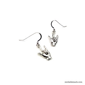 I Love You Sign Language Earrings