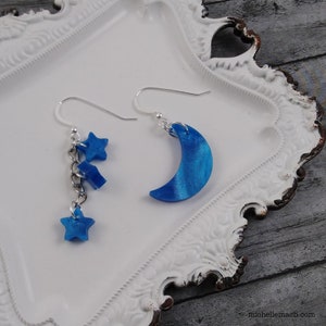 Crescent Moon and Stars Earrings image 5