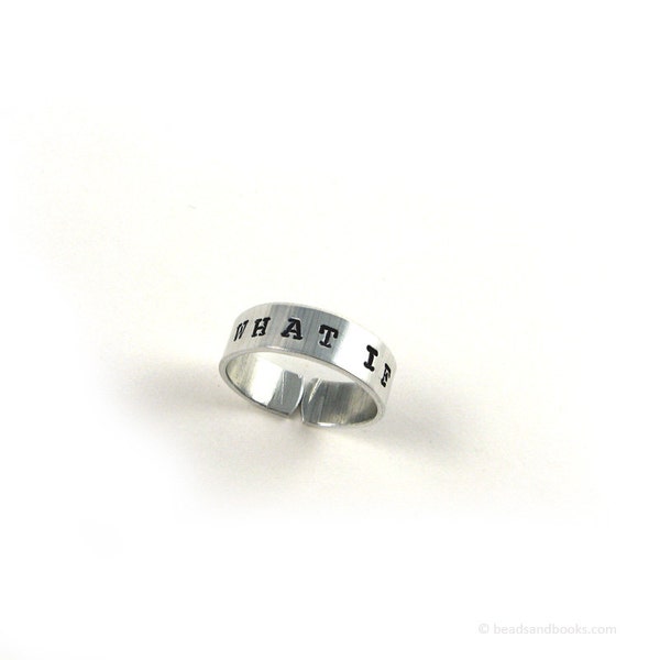 Inspiration Ring (Hand Stamped Jewelry for Writer, Artist)