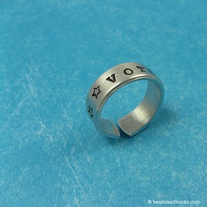 Vote Ring Voter Jewelry for Election or Campaign Adjustable Metal Ring Voting Gift image 3