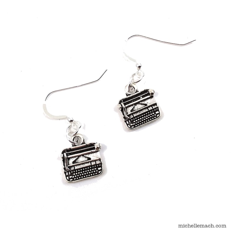 Typewriter Earrings retro Jewelry for Writers Vintage Style Etsy
