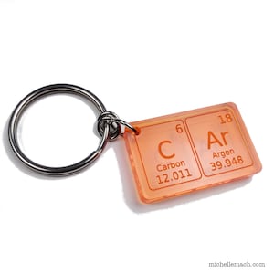 Double Element Keychain - Two Scientific Elements Like Y Es