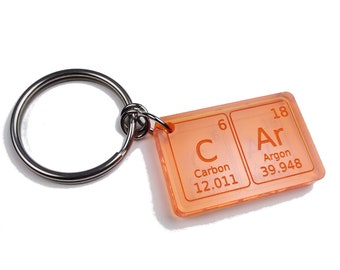 Double Element Keychain - Two Scientific Elements Like Y Es