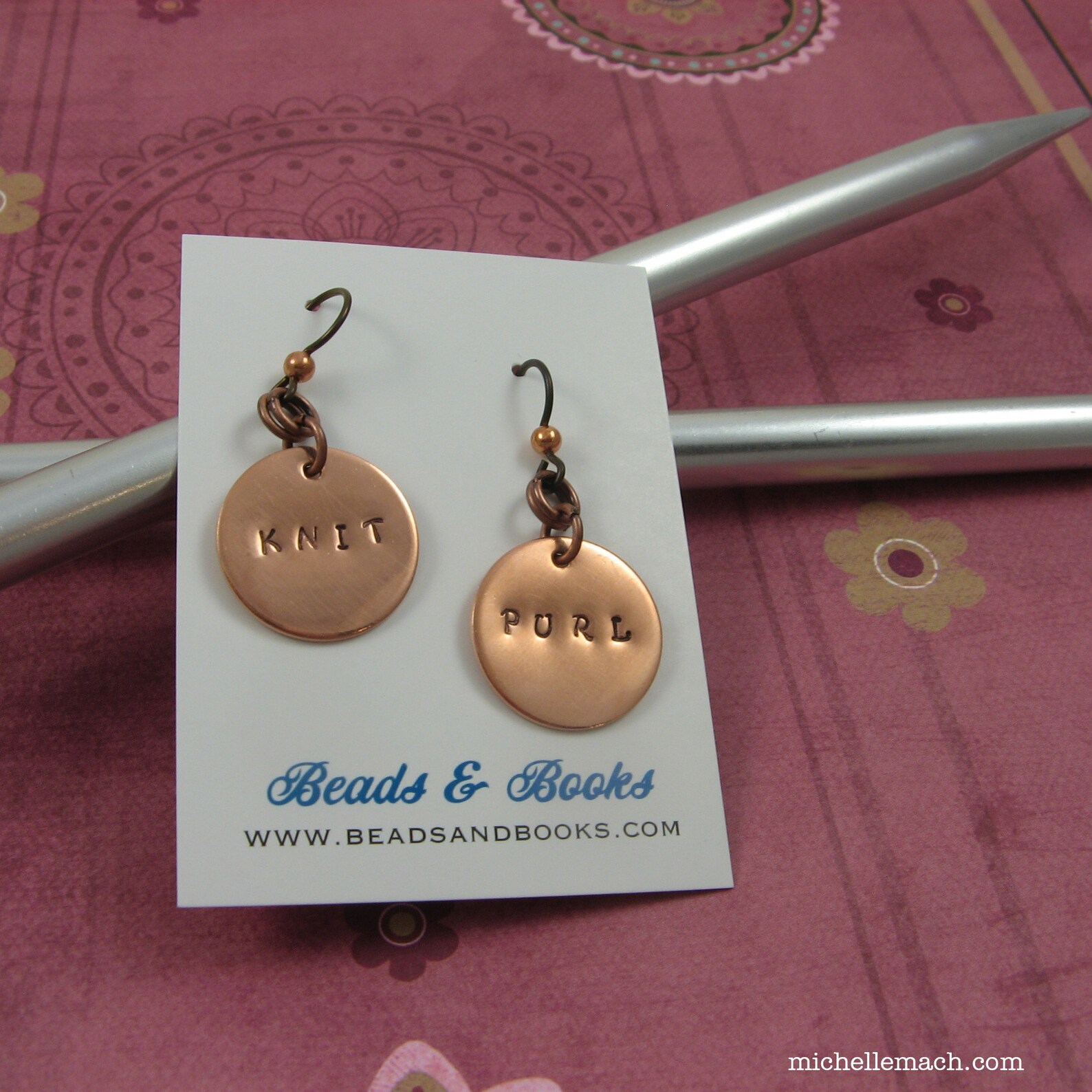 Knit & Purl Earrings Jewelry for Knitters Whimsical Geekery Etsy