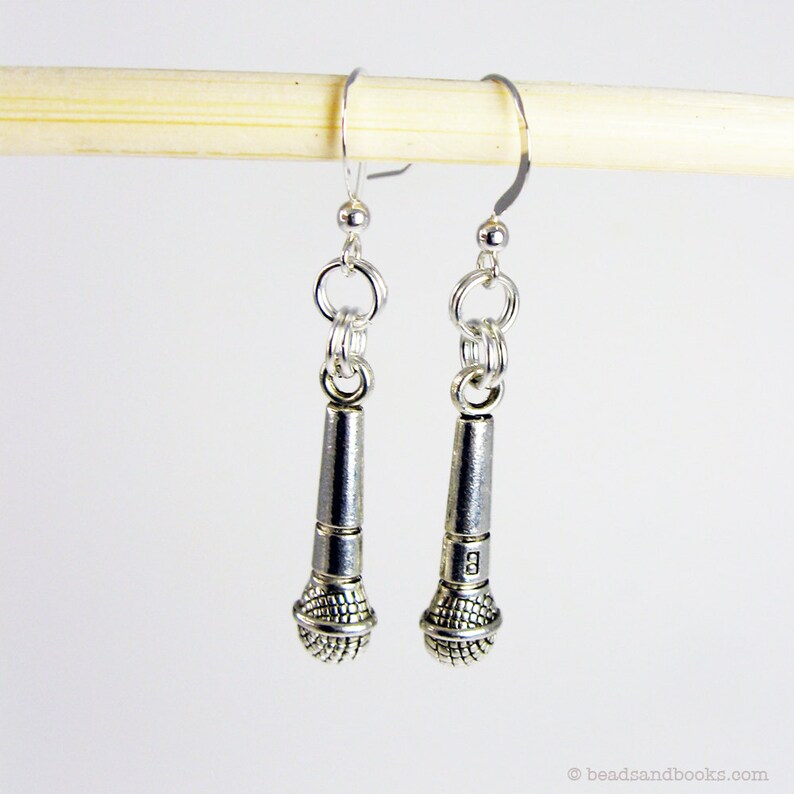 Singer Jewelry Microphone Earrings for Rock Star Girl Etsy