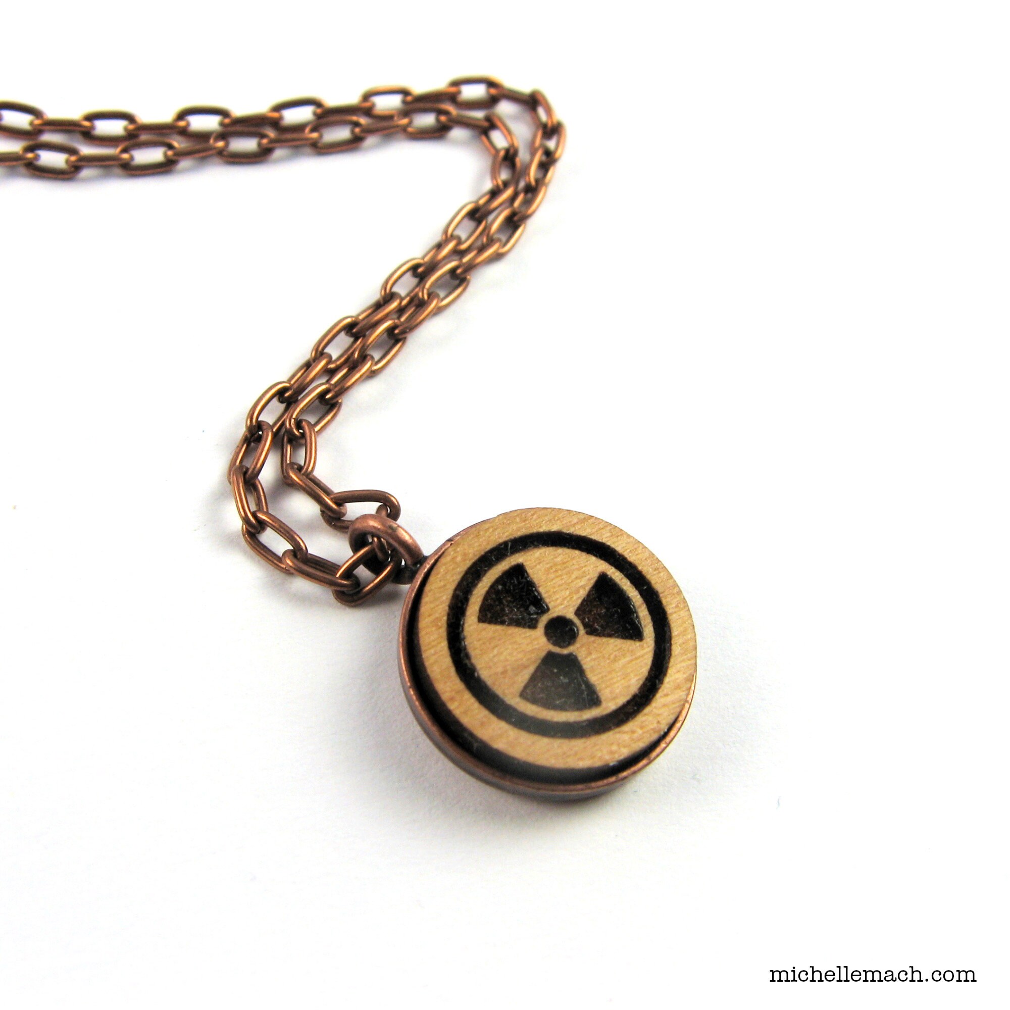 Radiation Symbol Necklace Science Jewelry With Nuclear Etsy