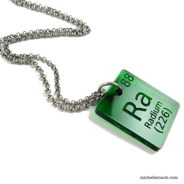 Periodic Table Element Necklace for Scientist