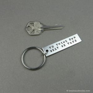 Shakespeare Quote Keychain To Thine Own Self Be True Hamlet Quotation image 4