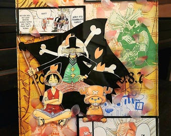 One Piece Resin Collage – Chopper & Dr. Hiriluk, Manga Art