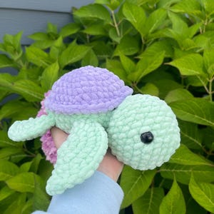 Peluche tartaruga marina all'uncinetto: animale di peluche amigurumi