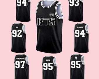 Aangepaste BTS basketbaltanktop voor vrouwen tienermeisje mannen, gepersonaliseerd 2026 Kpop jersey cadeau voor fans concert, leger uniseks sportvest outfit