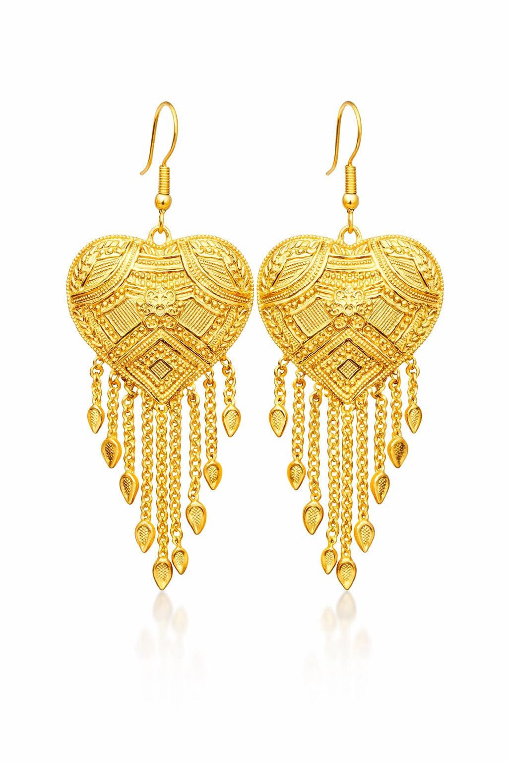 Orecchini Kundan: Placcati In Oro 22k, Gioielli Da Sposa Indiani - Foto 2