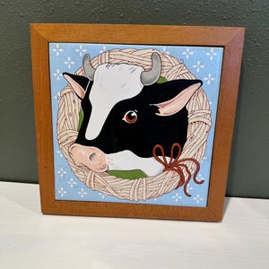 Vintage 1981 Vandor Cow Trivet & Wall Decor – Farmhouse Kitchen Collectible