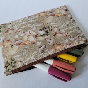 Mushrooms on Mushrooms Zipper Pouch Pencil Case Makeup Bag