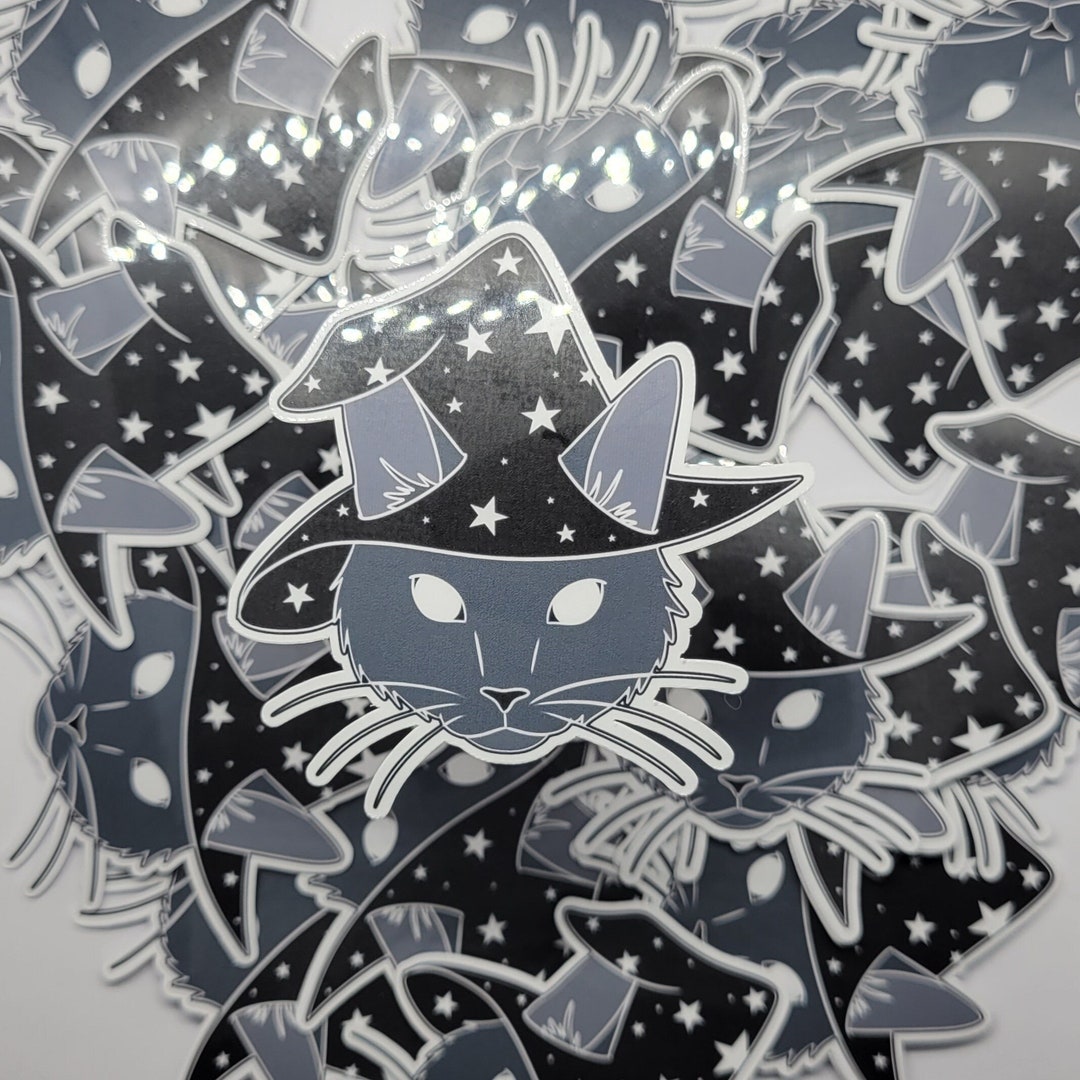 Witchy Kitty Black Cat 3" Vinyl Sticker - Etsy
