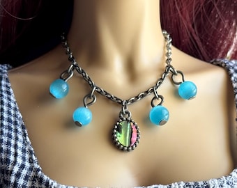 BJD Charming Paua Muschel Tropfen Halskette SD 1/3 60 cm Super Dollfie Abalone Katzenauge Geschenke