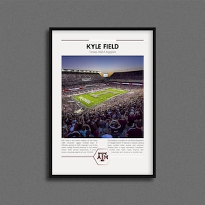 Impresión de Kyle Field / Póster de Texas A&M Aggies / Póster de Kyle Field / Collage de fútbol / Arte de pared imprimible Impresión vintage de la NFL / Texas AM Aggies
