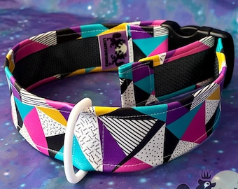 Adjustable Fursuit Collar - 90s Geometry Triangles Pattern