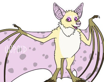 Adoptable Furry Bat Character - Pudding