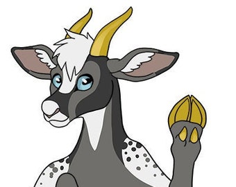 Adoptable Furry Goat Character - Poppy