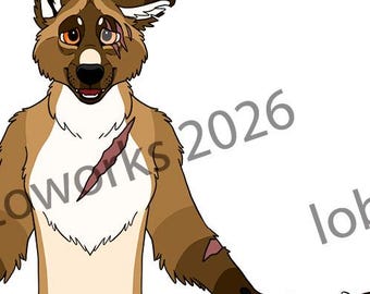Adoptable Furry Wolf Character -  Mac