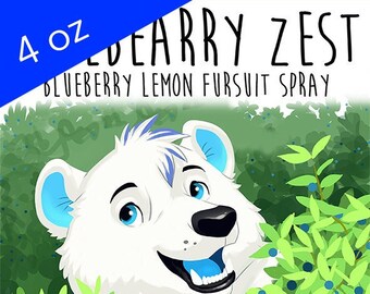 Bluebearry Zest - 4 oz fursuit spray, blueberry lemon scent