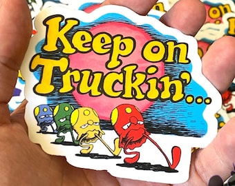 Toedskewl Keep on Truckin Parody Sticker