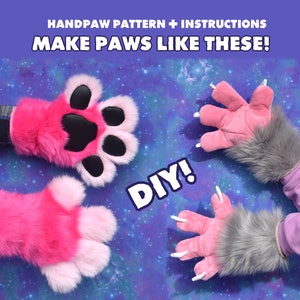 Fursuit Handpaws Pattern + Tutorial DIGITAL DOWNLOAD PDF