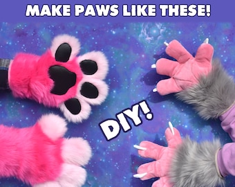 Fursuit Handpaws Pattern + Tutorial DIGITAL DOWNLOAD PDF