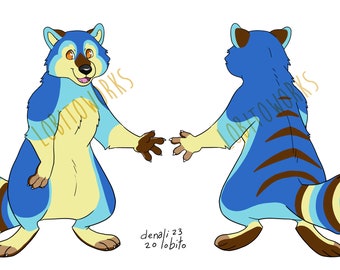 Adoptable Furry Raccoon Character -  Setter