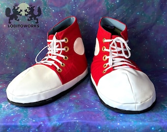 Red Converse-Style Fursuit Sneakers - Oversized Cartoon Shoes - Ready to Ship