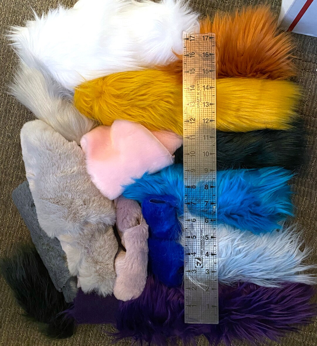 Faux Fur Scrap Bag Colorful Etsy