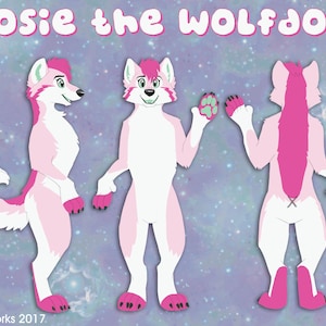 Fursuit-Ready Furry Reference Sheet/Concept Art/Model Sheet/Turnaround