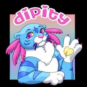 Digital Media Furry Conbadge Commission - printed and laminated