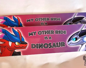 My Other Ride is a Dinosaur - Scarlet Violet Monster Bumper Sticker