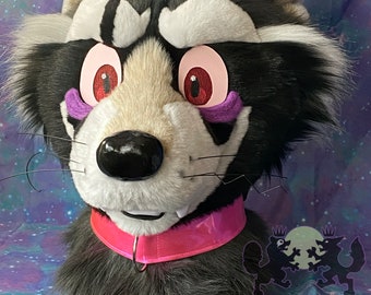 Fursuit Collar - Glittery Sparkle Pink, Adjustable