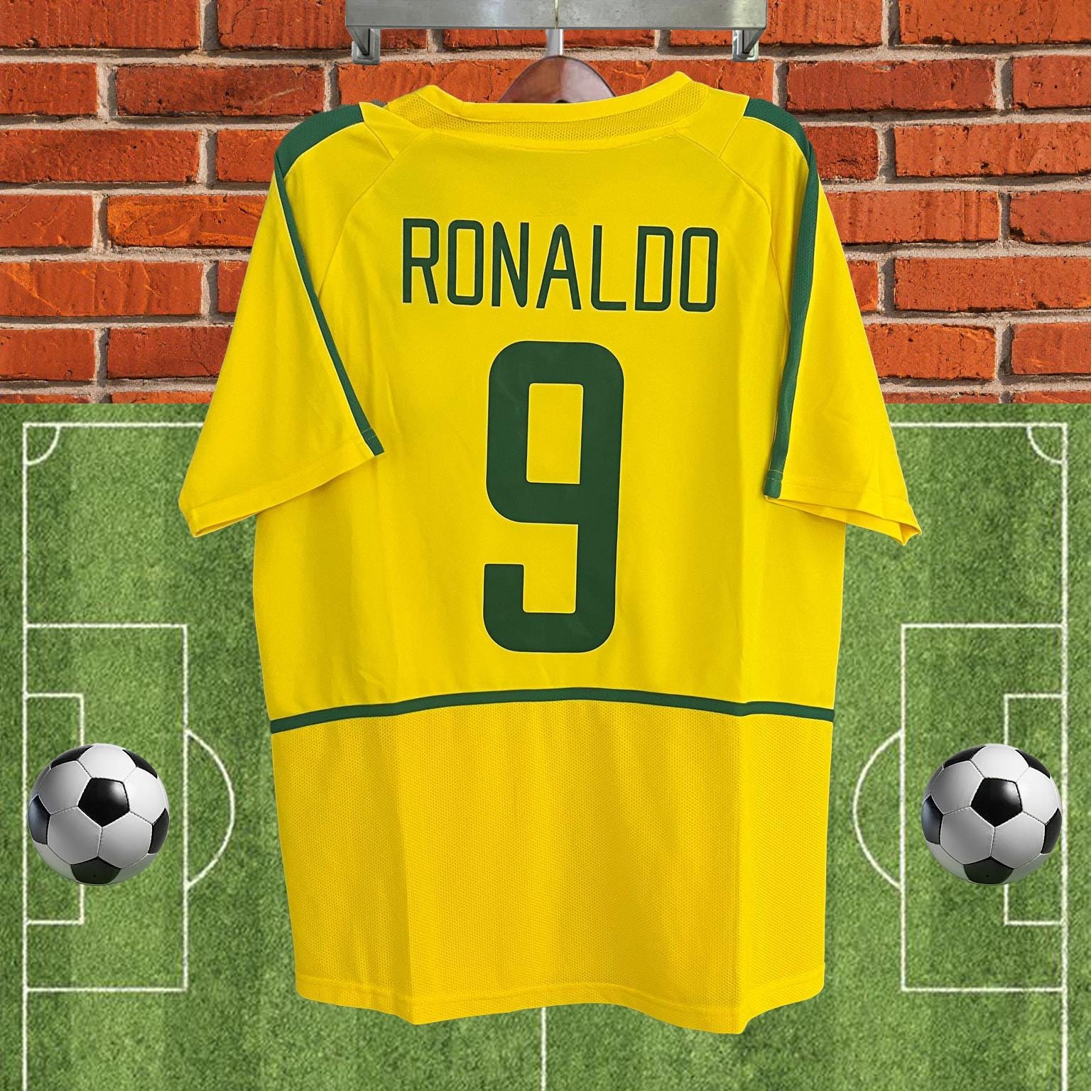 2002 ブラジル代表 9番 ロナウド RONALDO 半袖 ユニフォーム 2002 ブラジル代表 9番 ロナウド RONALDO 半袖 ユニフォーム Brazil