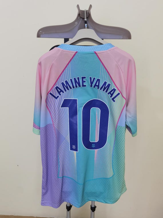Barcelona Lamine Yama #10 Jersey & Shorts Set - Vintage Style