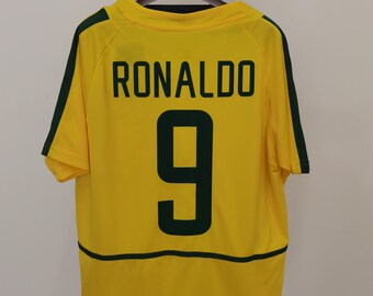 Retro Brazil 2002 Home Jersey, Ronaldo 9 Soccer Jersey, World Cup