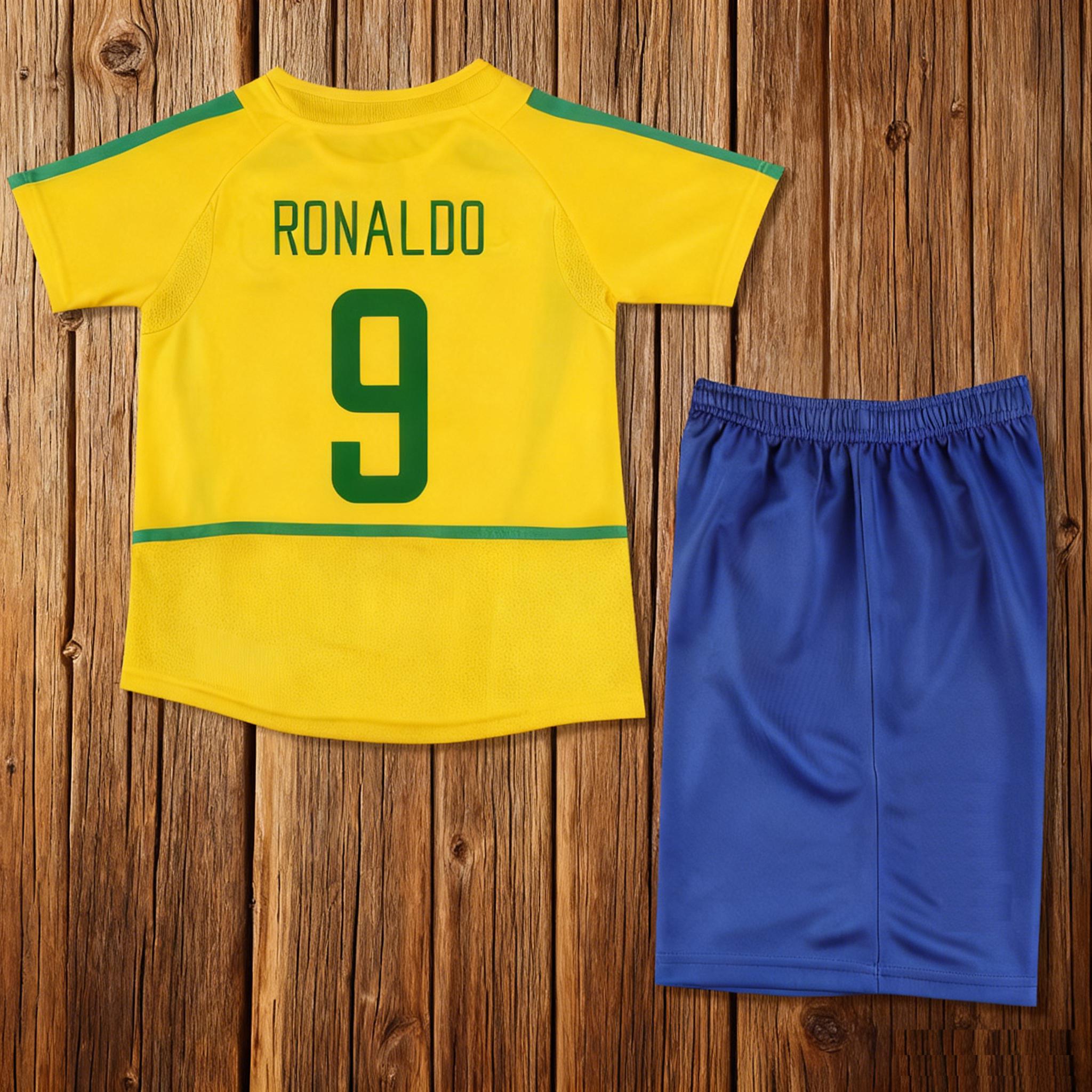 Retro Brazil 2002 Home Jersey, Ronaldo 9 Soccer Jersey, World Cup