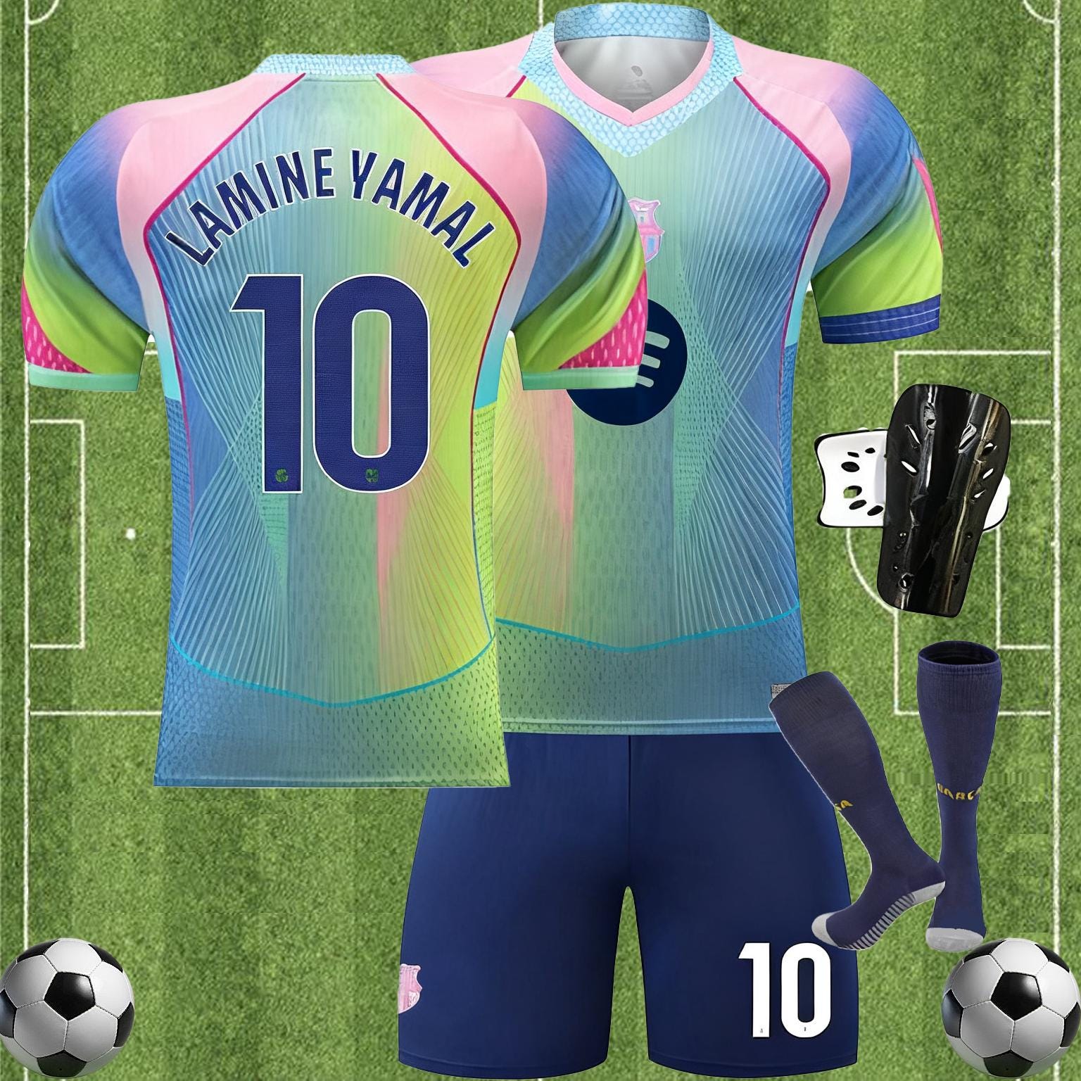 Lamine Yamal FC Barcelona Maillot Domicile Enfants - Taille