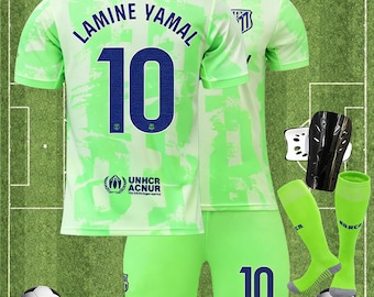 Barcelona Lamine Yama #10 #19 Jersey & Shorts Set - Vintage Style Football