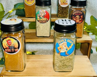Gourmet Seasoning Blends: Italian, Greek, Cajun, Middle Eastern, Taco, jerk